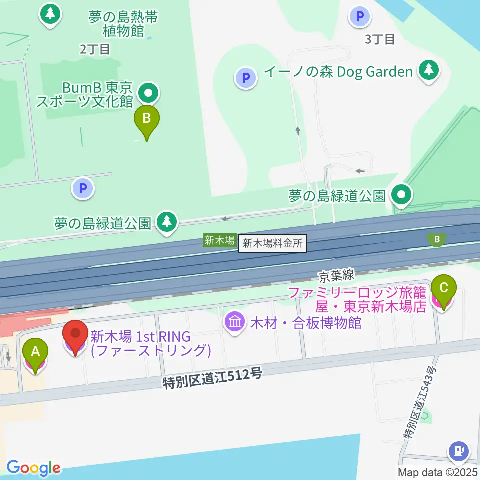 新木場1stRING周辺のホテル一覧地図