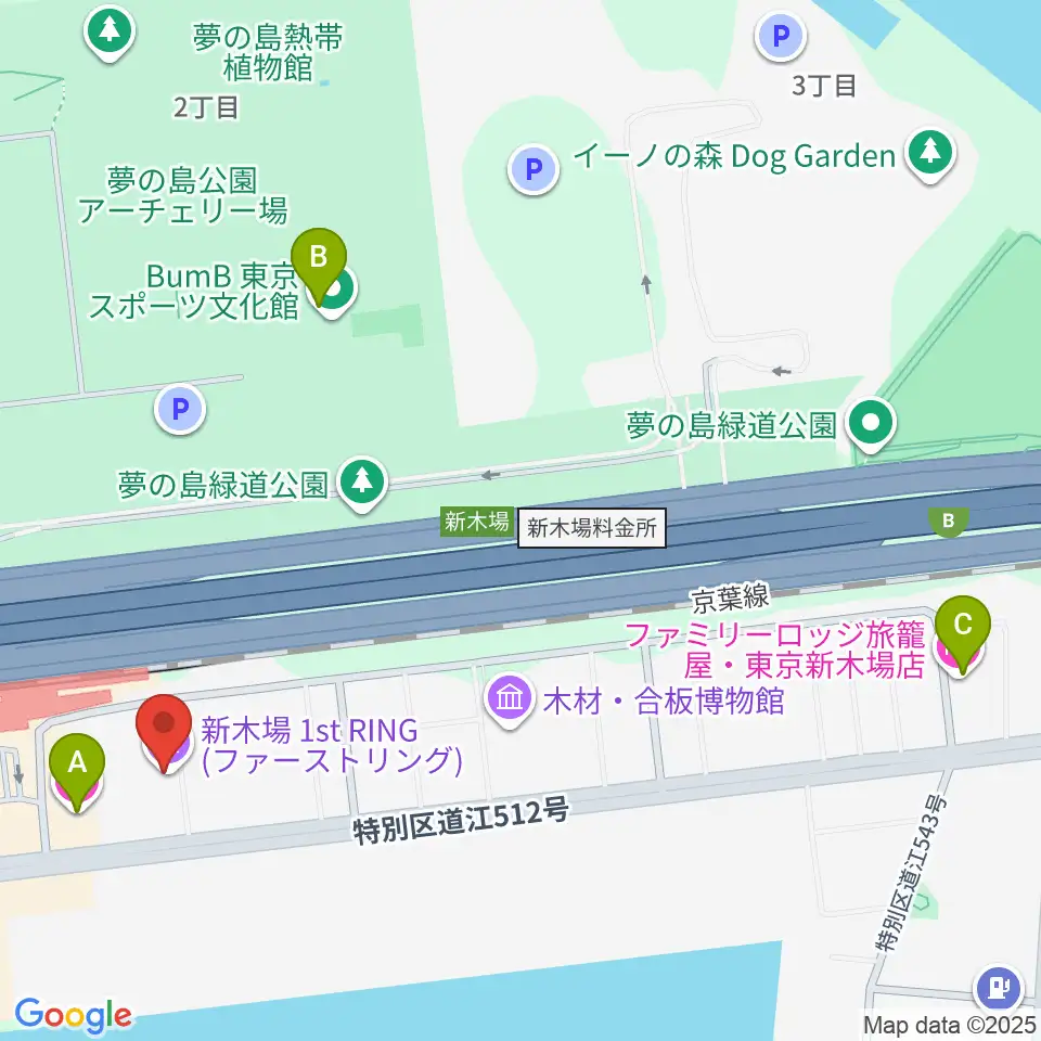 新木場1stRING周辺のホテル一覧地図