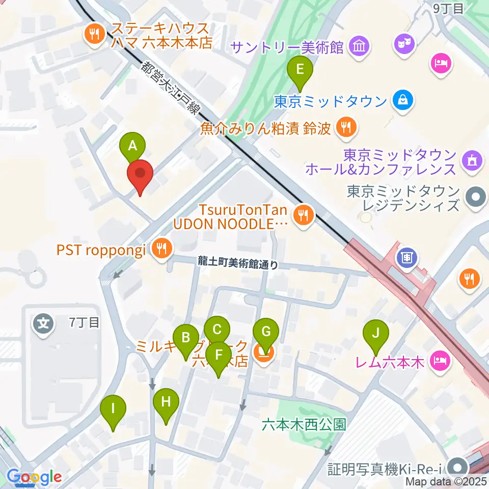 キーストンクラブ東京周辺のホテル一覧地図