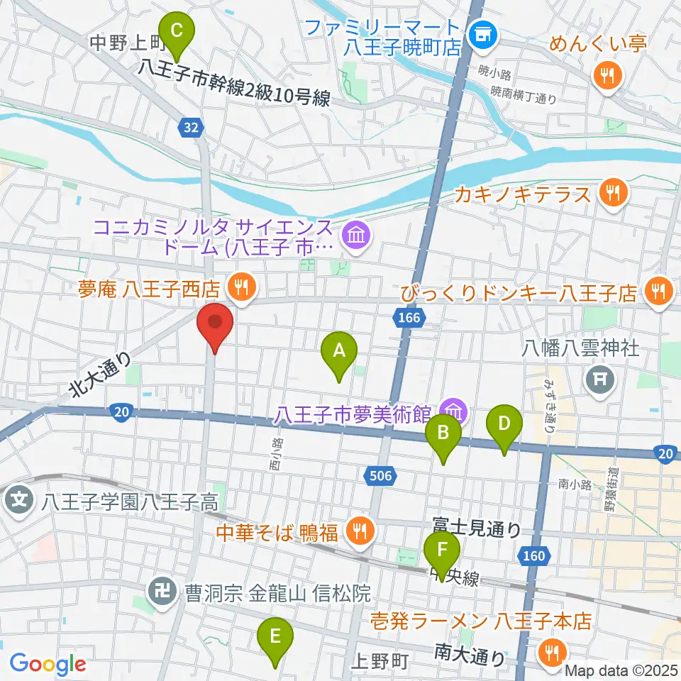 宮崎楽器周辺のホテル一覧地図