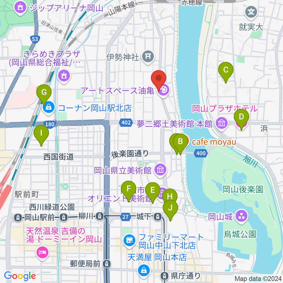 岡山Live Stage Ark周辺のホテル一覧地図