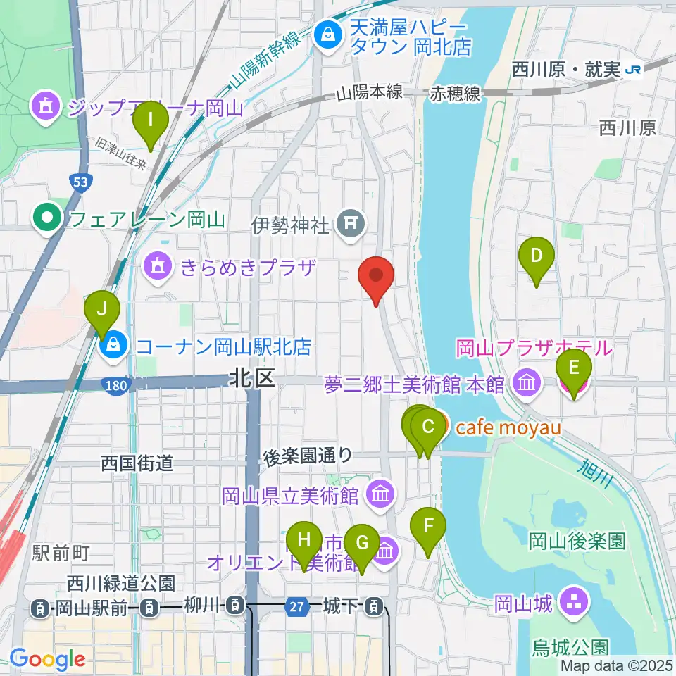 岡山Live Stage Ark周辺のホテル一覧地図