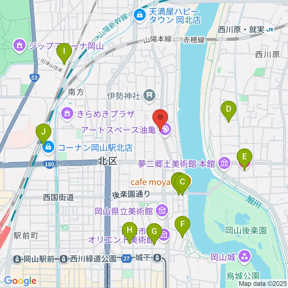 岡山Live Stage Ark周辺のホテル一覧地図