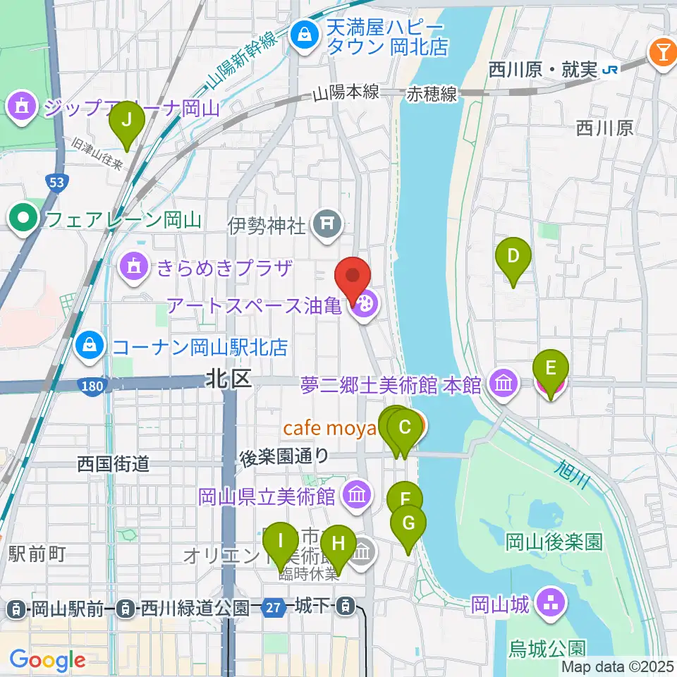 岡山Live Stage Ark周辺のホテル一覧地図
