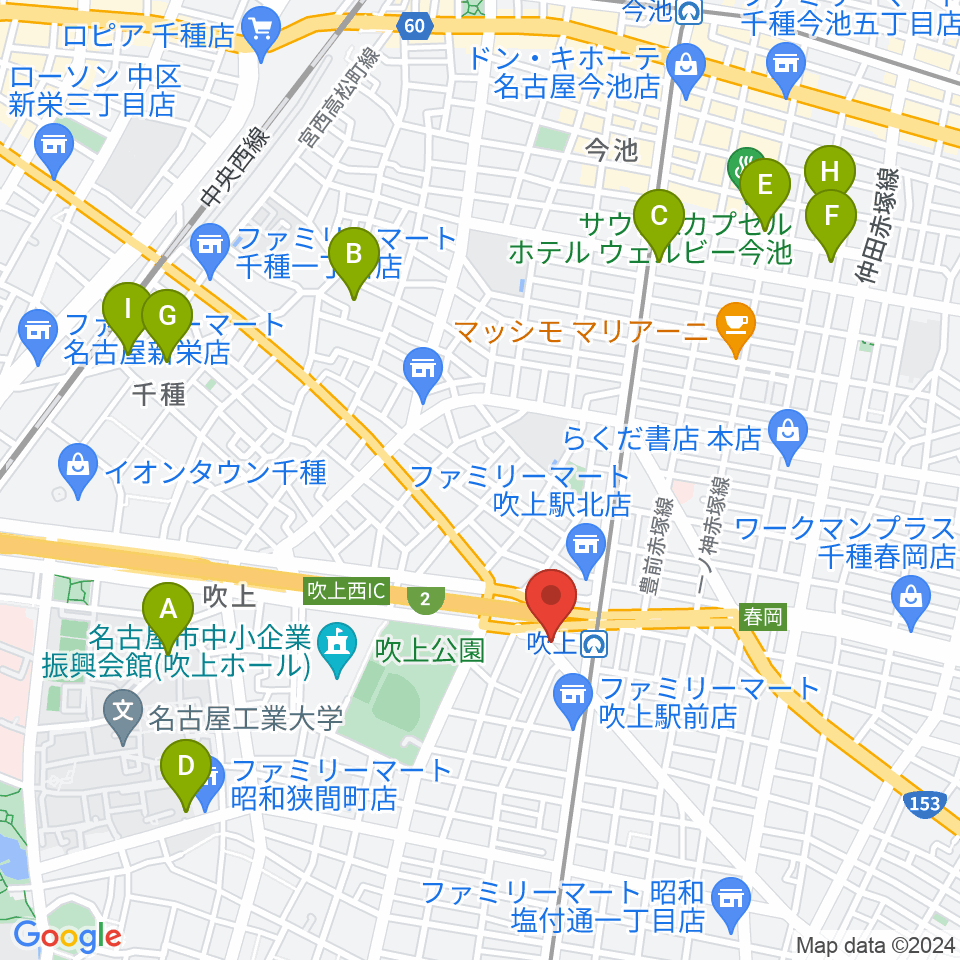 サタケドラムショップ周辺のホテル一覧地図