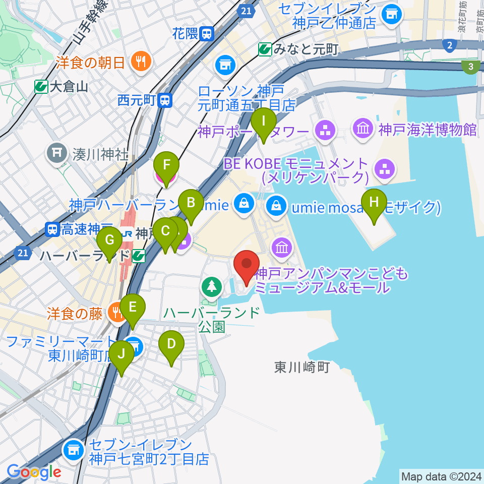 神戸煉瓦倉庫 K-wave周辺のホテル一覧地図