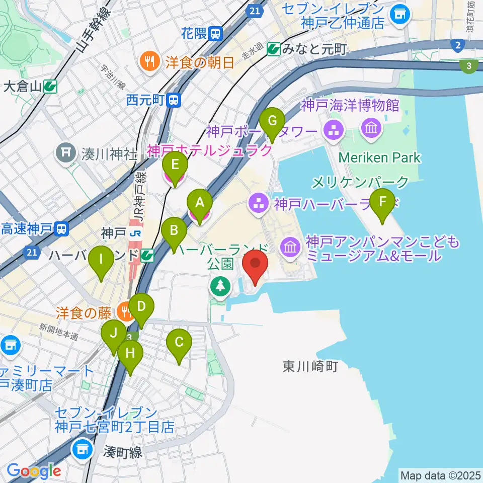 神戸煉瓦倉庫 K-wave周辺のホテル一覧地図