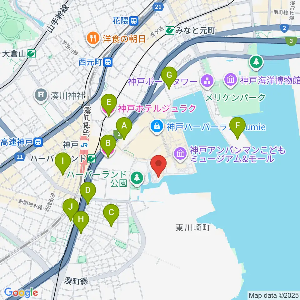 神戸煉瓦倉庫 K-wave周辺のホテル一覧地図