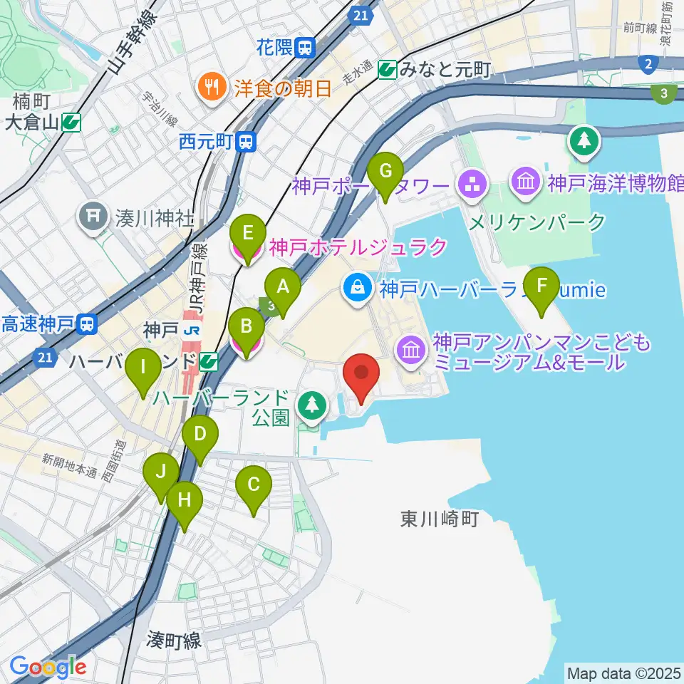 神戸煉瓦倉庫 K-wave周辺のホテル一覧地図