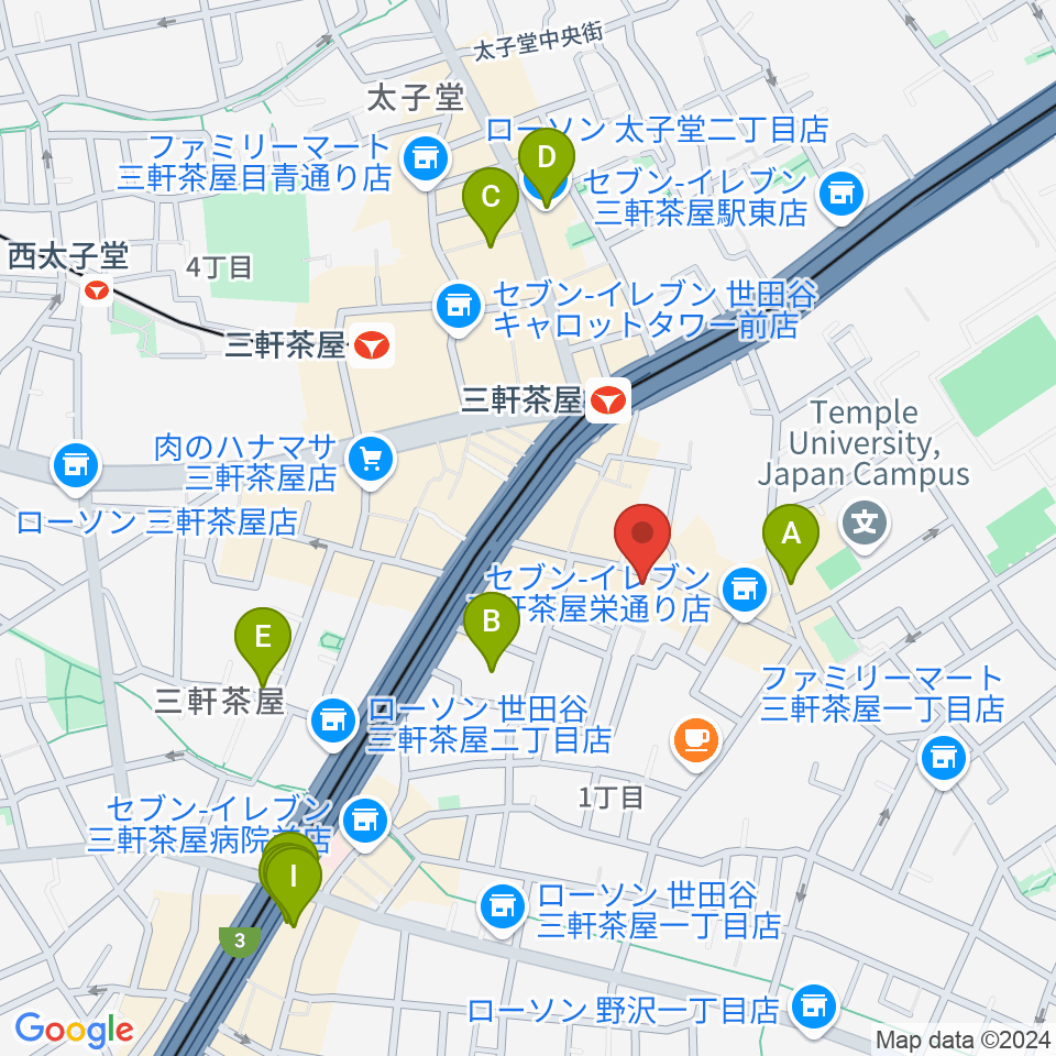 三軒茶屋HEAVEN'S DOOR周辺のホテル一覧地図