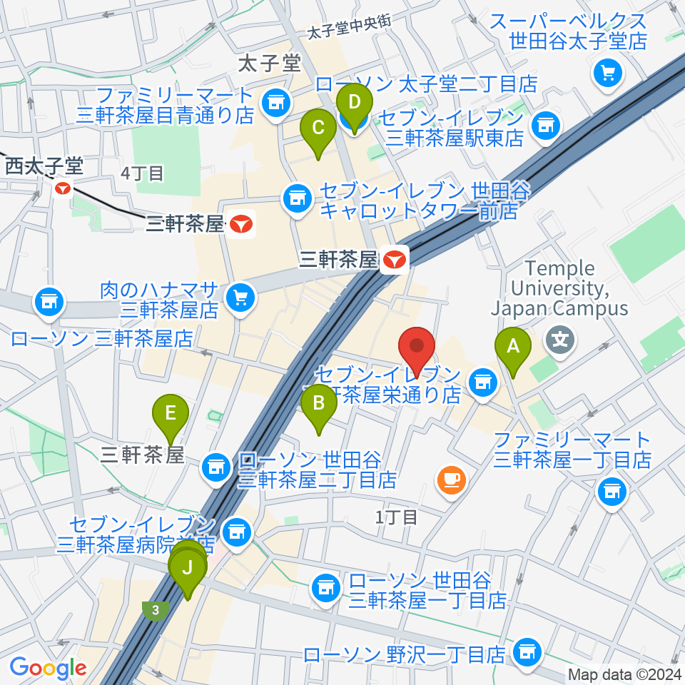 三軒茶屋HEAVEN'S DOOR周辺のホテル一覧地図