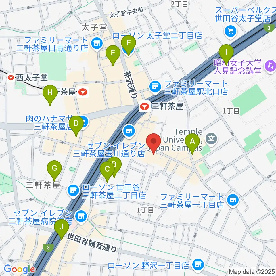 三軒茶屋HEAVEN'S DOOR周辺のホテル一覧地図