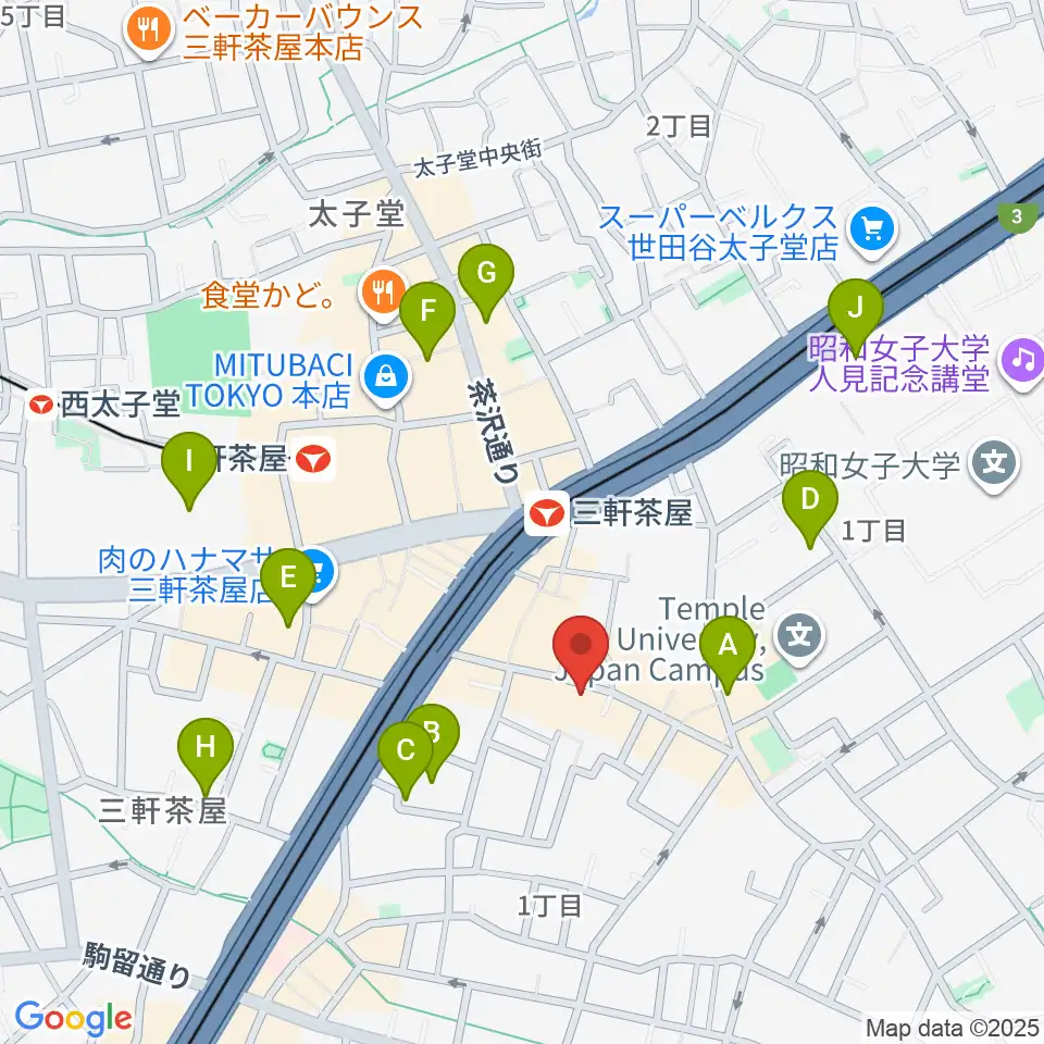 三軒茶屋HEAVEN'S DOOR周辺のホテル一覧地図