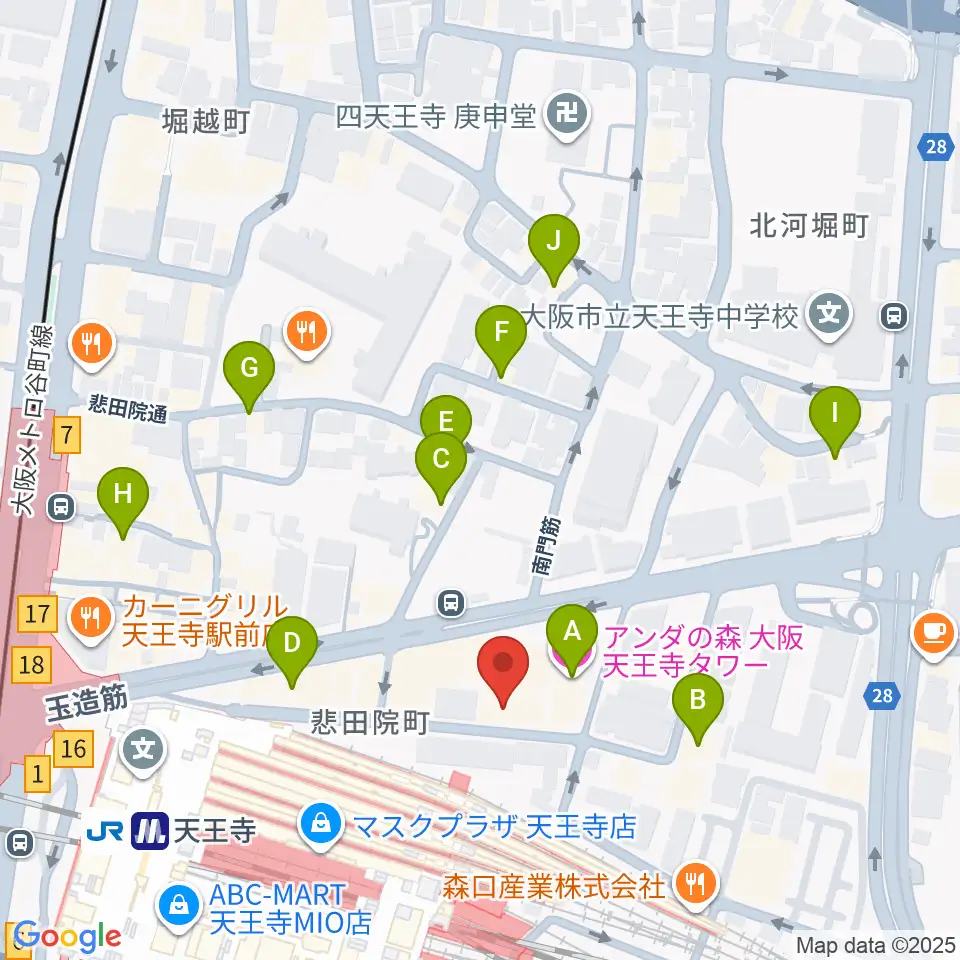 ヤンタスタジオ周辺のホテル一覧地図