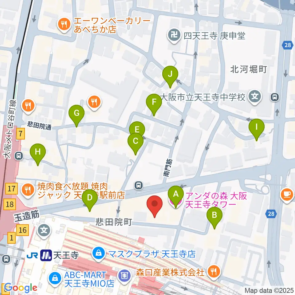 ヤンタスタジオ周辺のホテル一覧地図