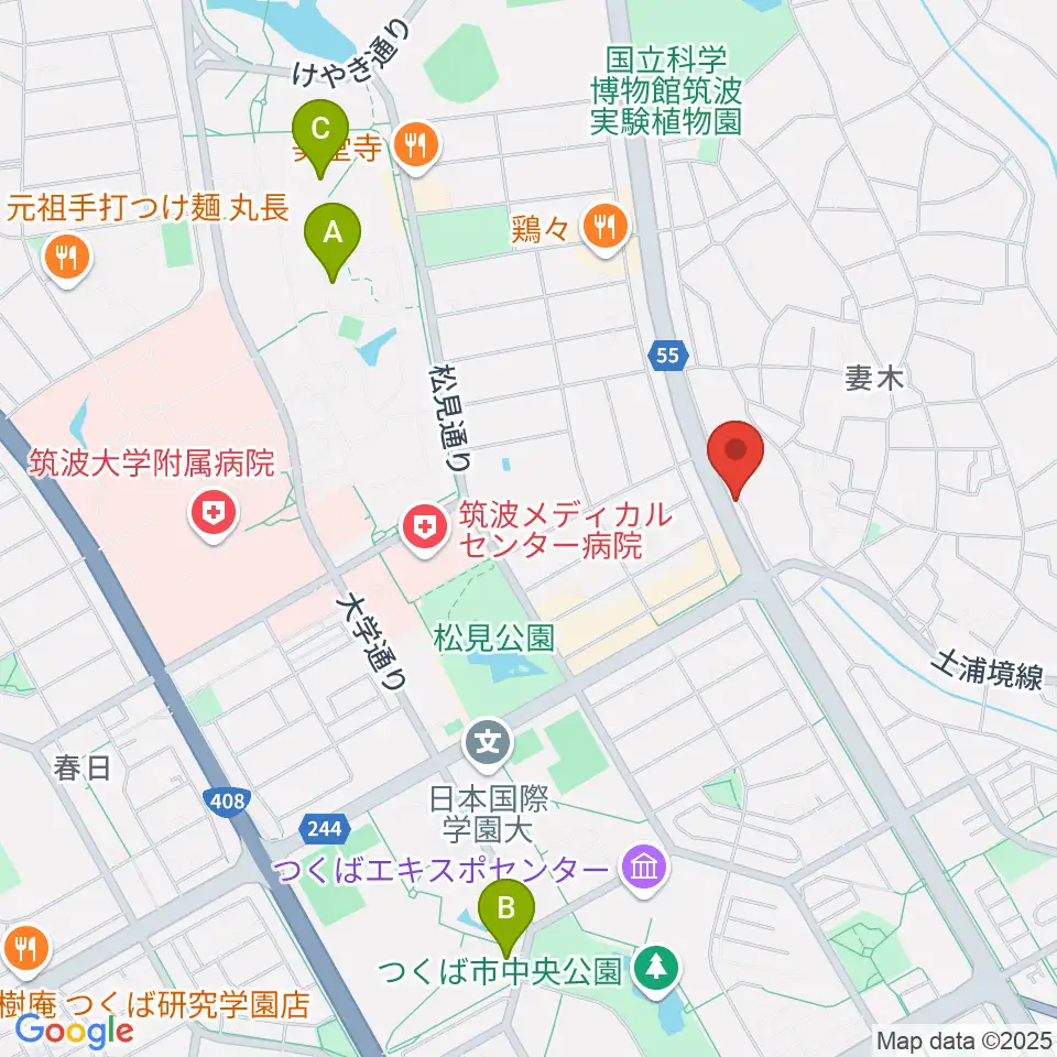 ホソダ興産グランドピアノ練習室周辺のホテル一覧地図