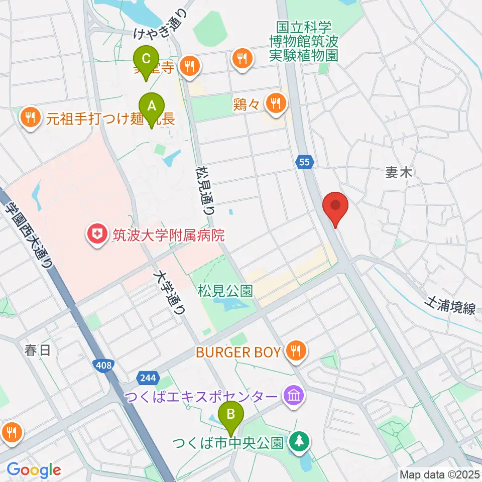 ホソダ興産グランドピアノ練習室周辺のホテル一覧地図
