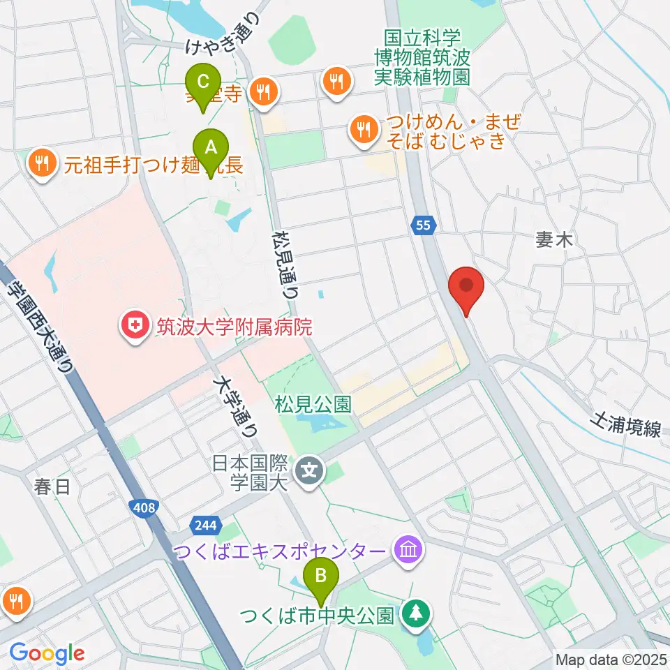 ホソダ興産グランドピアノ練習室周辺のホテル一覧地図