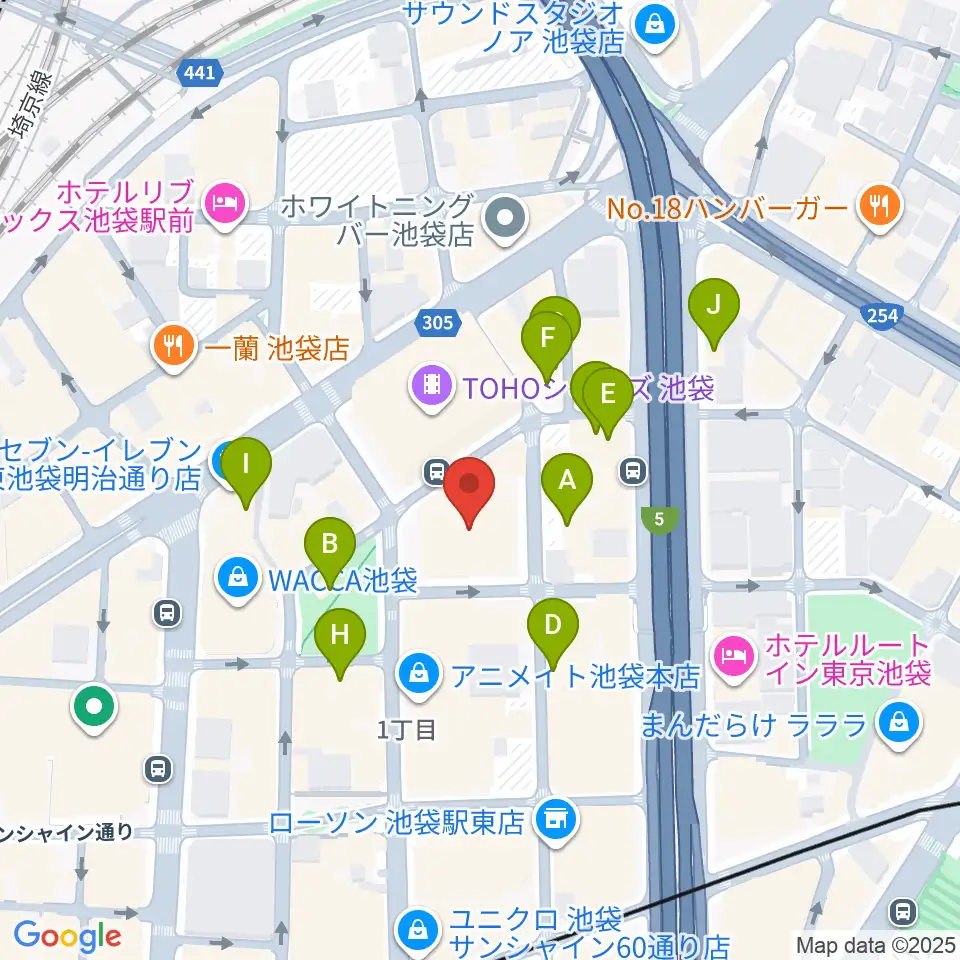 東京建物ブリリアホール周辺のホテル一覧地図