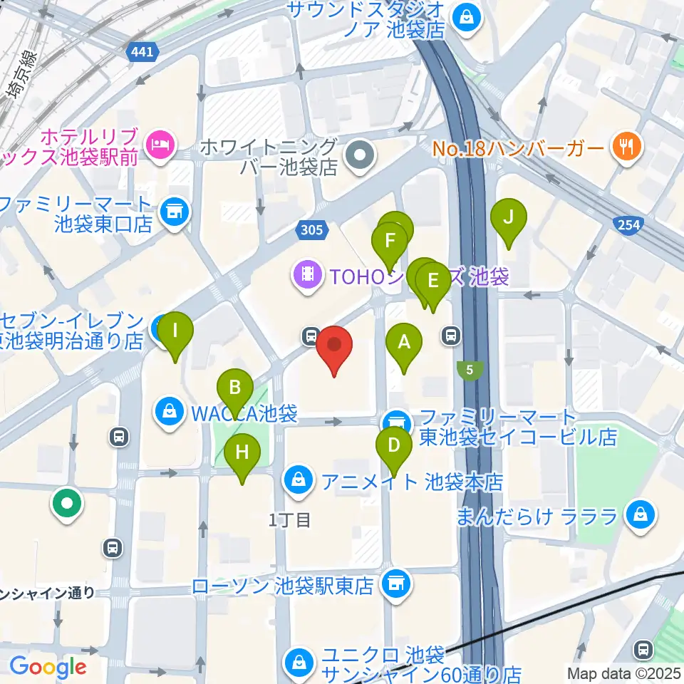 東京建物ブリリアホール周辺のホテル一覧地図