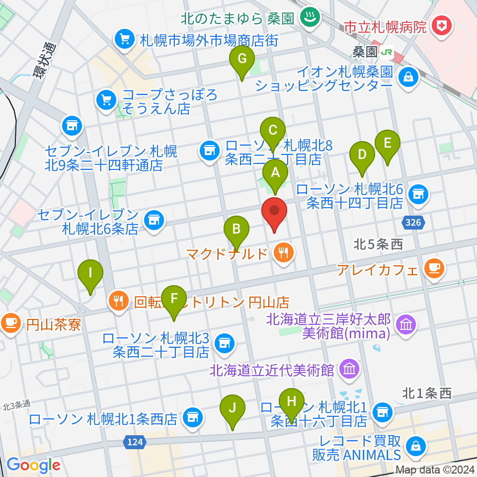 ディスカバリースタジオ周辺のホテル一覧地図