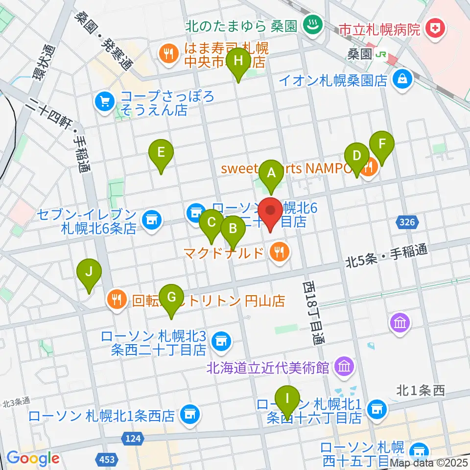 ディスカバリースタジオ周辺のホテル一覧地図