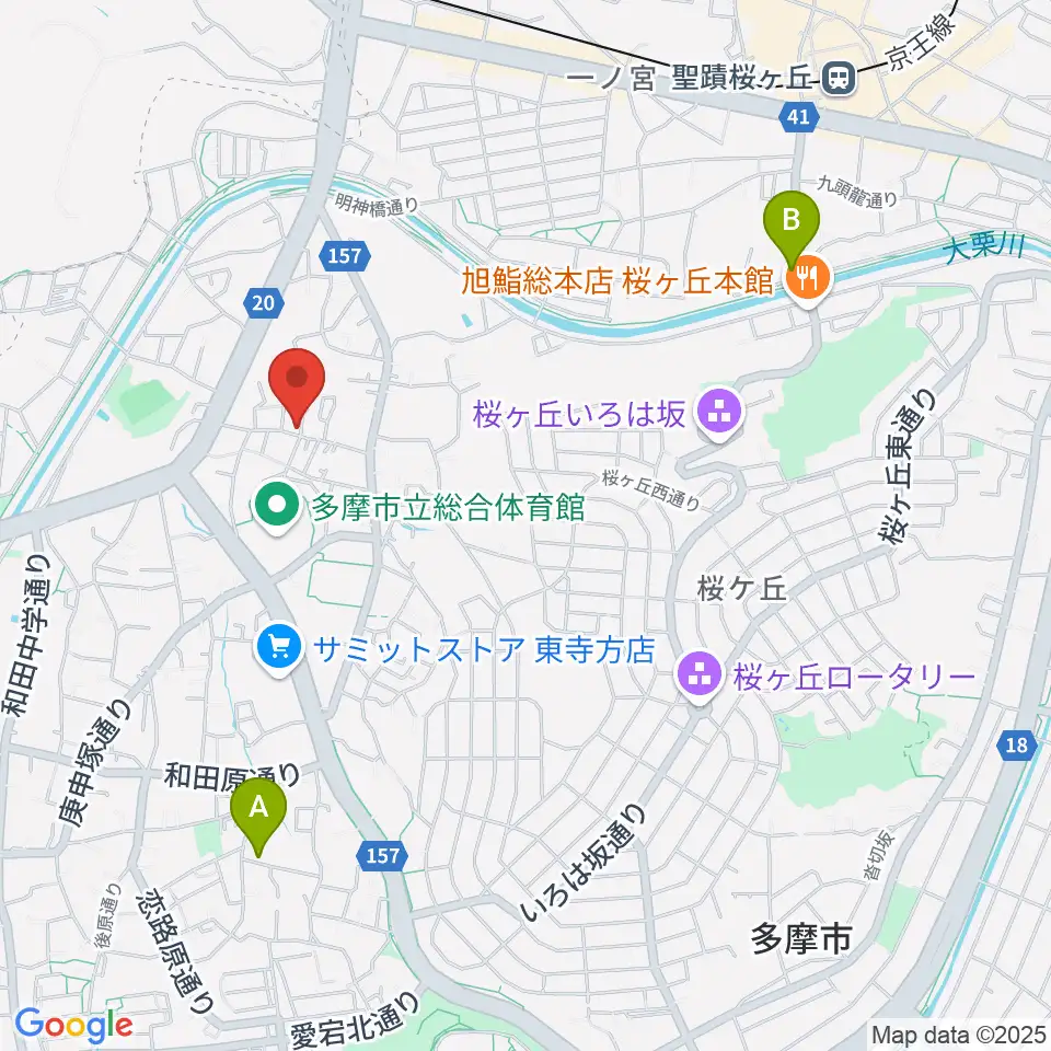 大樹バイオリン工房周辺のホテル一覧地図