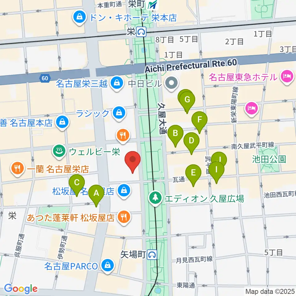 名古屋ReNY limited周辺のホテル一覧地図