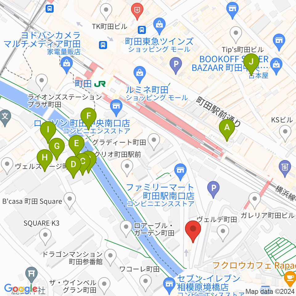 YOKOTA BASE STUDIO周辺のホテル一覧地図