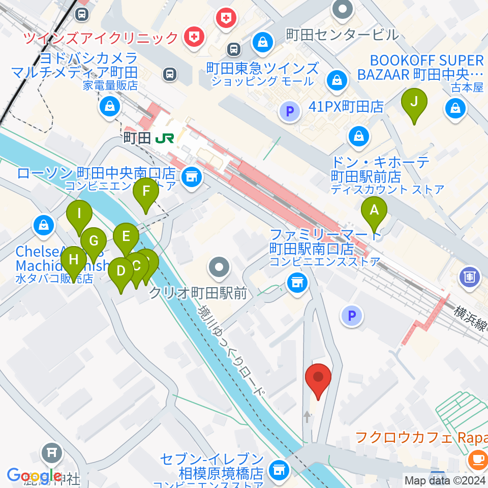 YOKOTA BASE STUDIO周辺のホテル一覧地図