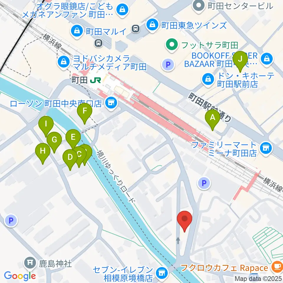 YOKOTA BASE STUDIO周辺のホテル一覧地図