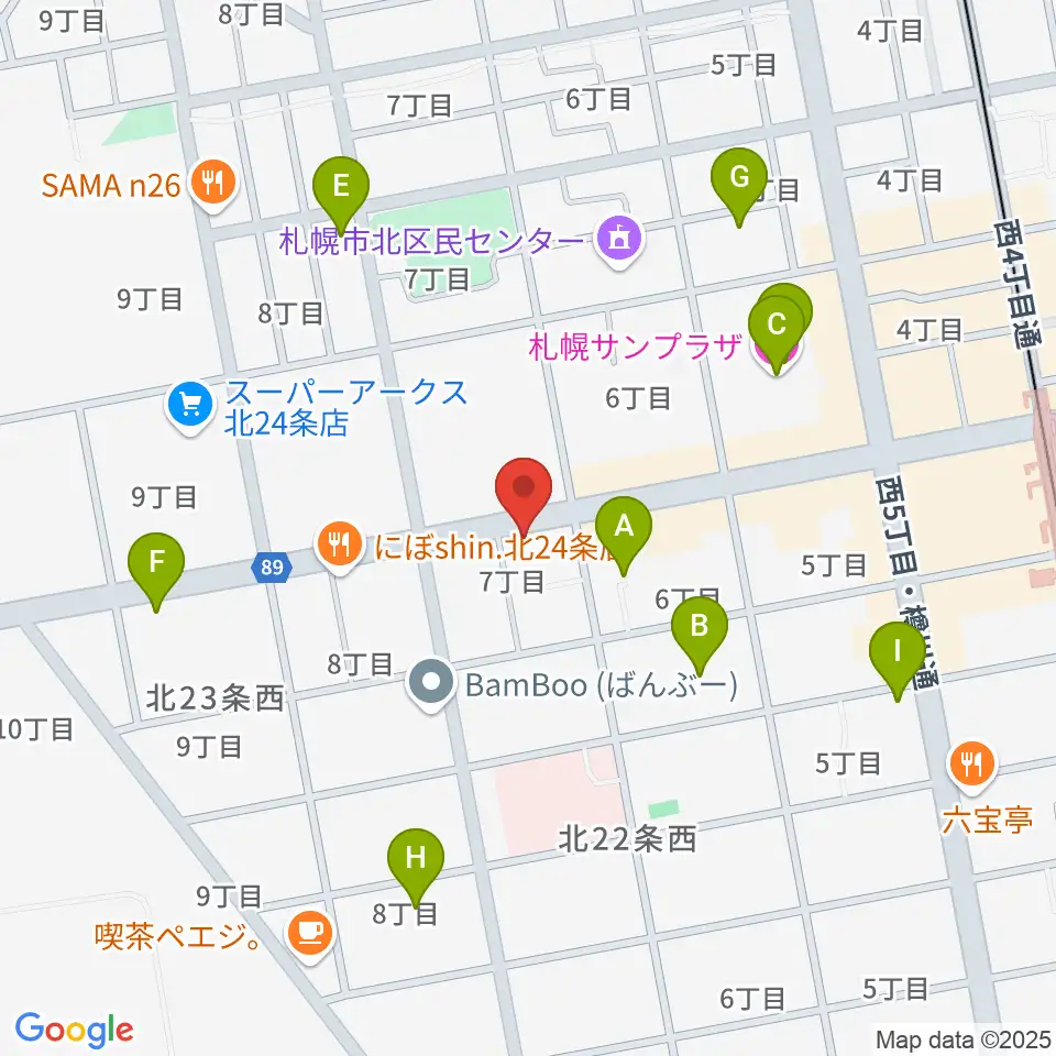 ジングルホール周辺のホテル一覧地図