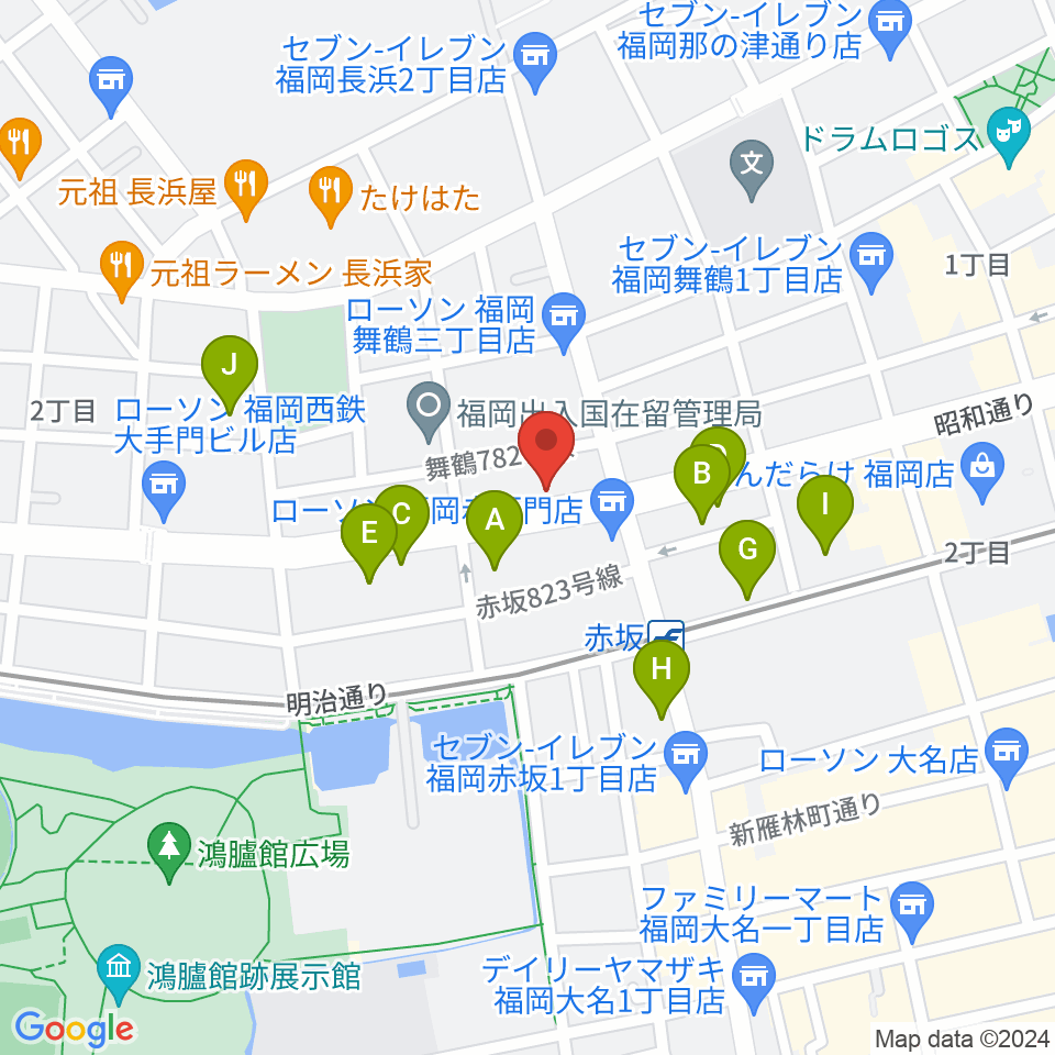 専門学校ESPエンタテインメント福岡周辺のホテル一覧地図