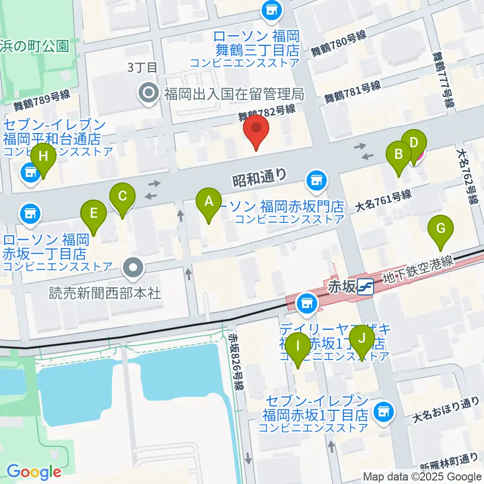 専門学校ESPエンタテインメント福岡周辺のホテル一覧地図