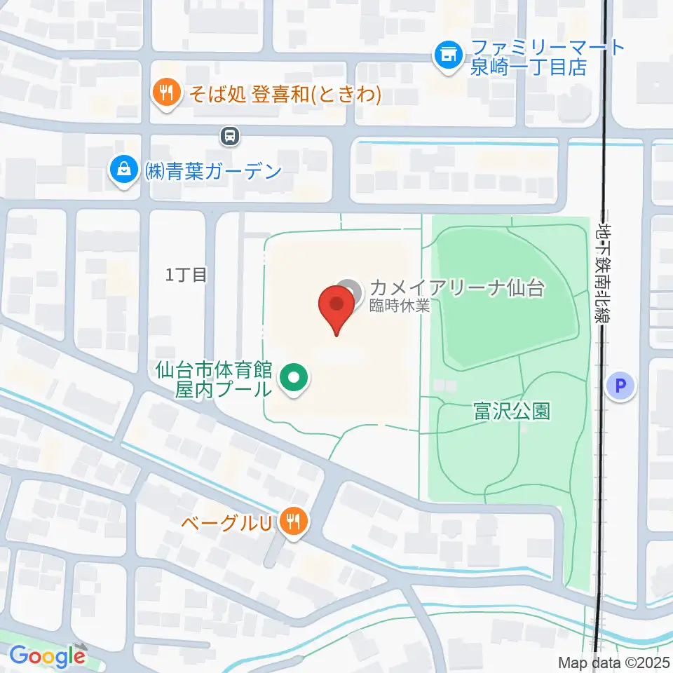 カメイアリーナ仙台周辺のホテル一覧地図