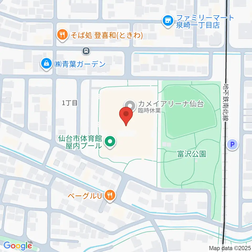 カメイアリーナ仙台周辺のホテル一覧地図
