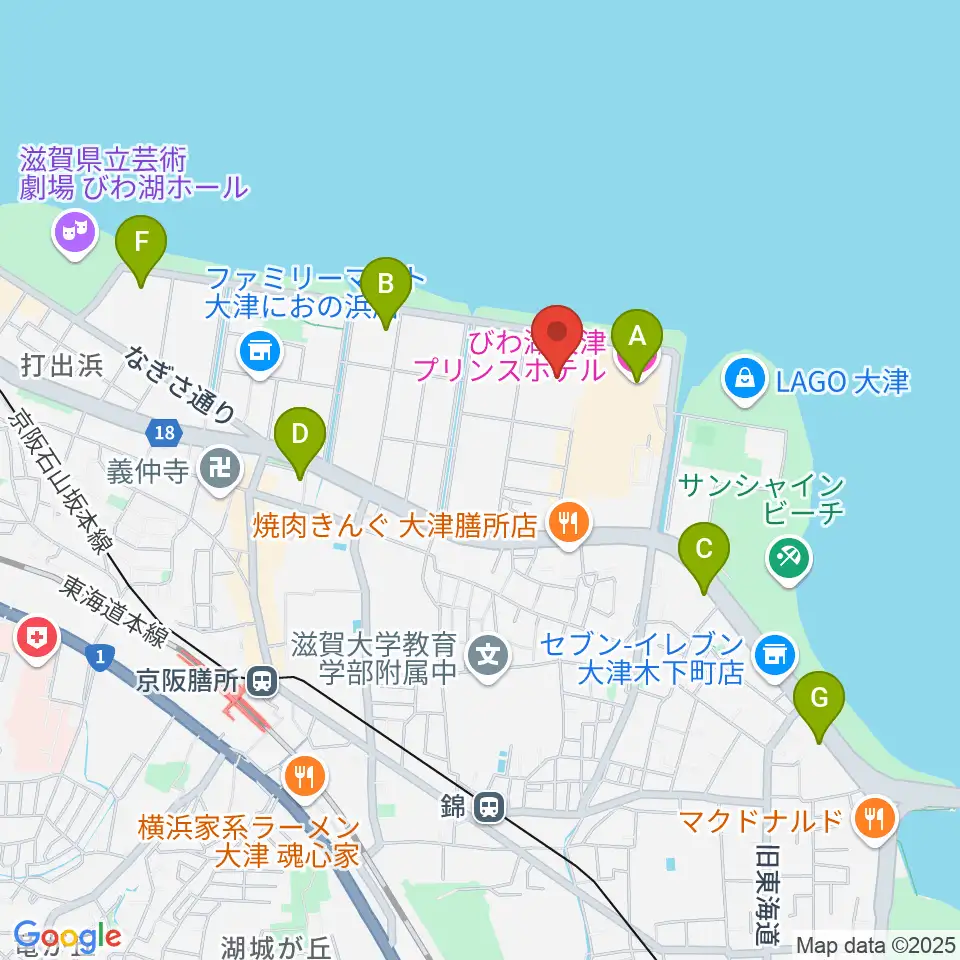 ウカルちゃんアリーナ周辺のホテル一覧地図