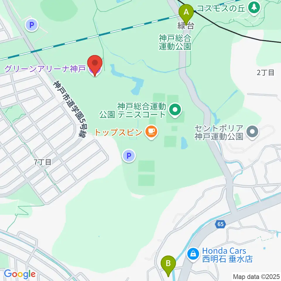グリーンアリーナ神戸周辺のホテル一覧地図