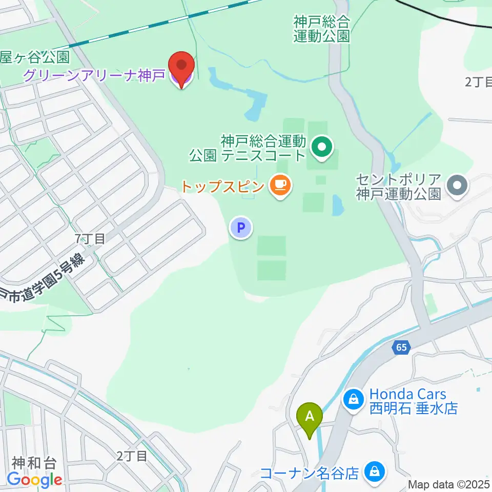 グリーンアリーナ神戸周辺のホテル一覧地図