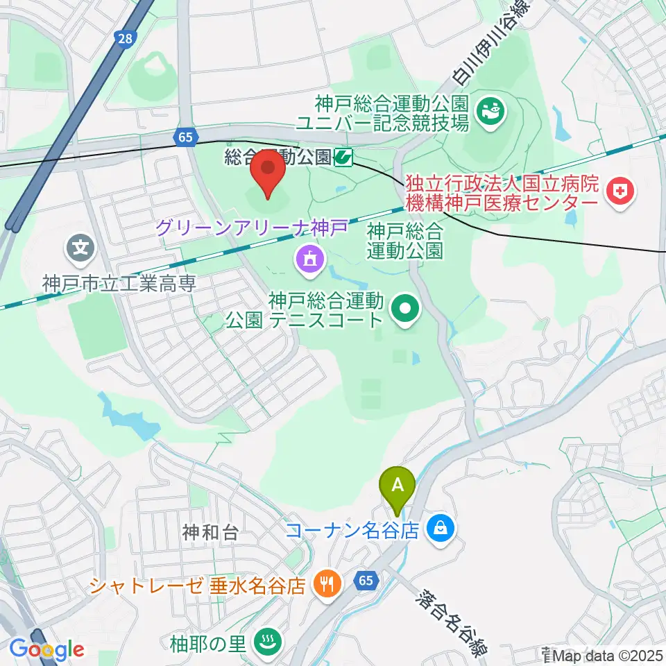 ほっともっとフィールド神戸周辺のホテル一覧地図