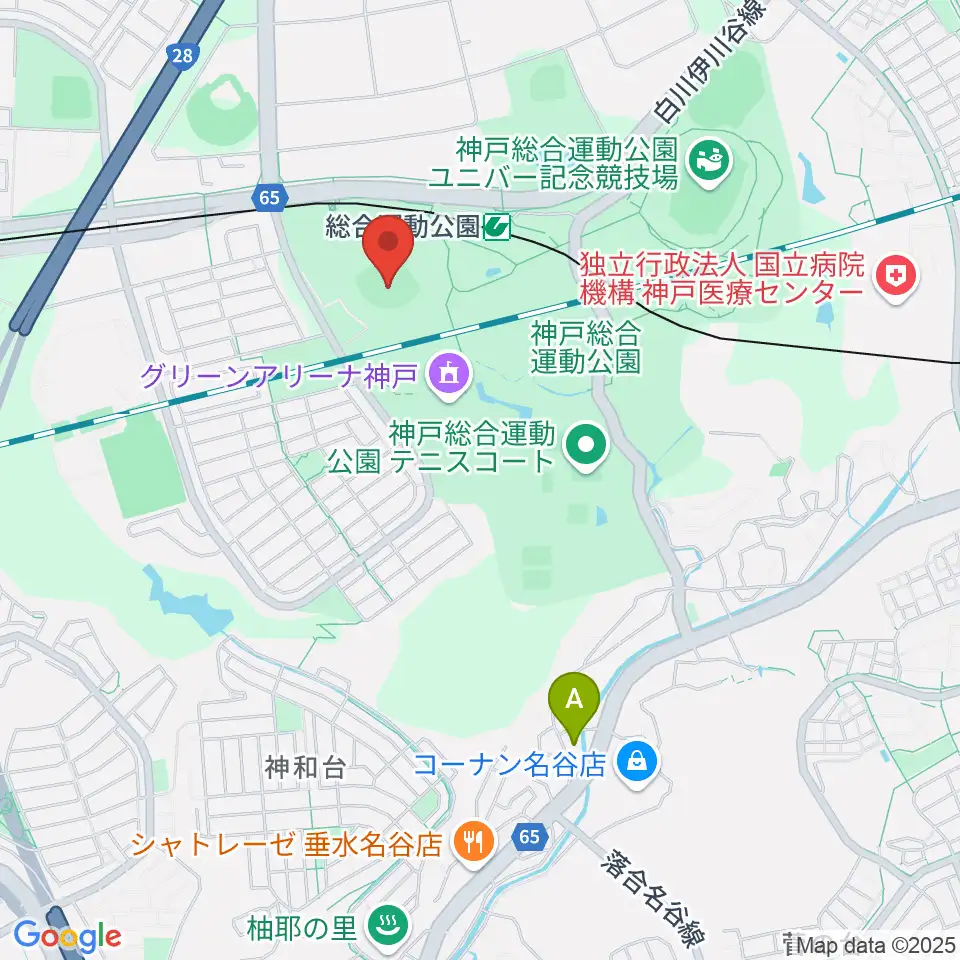 ほっともっとフィールド神戸周辺のホテル一覧地図