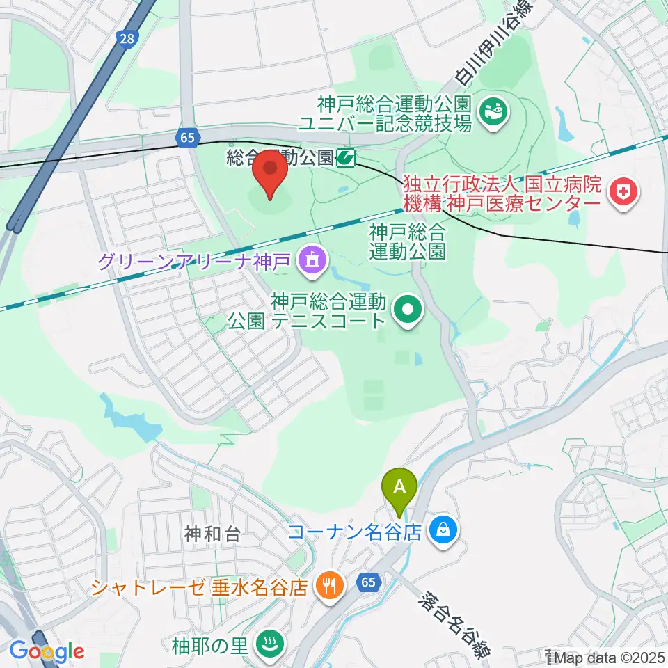 ほっともっとフィールド神戸周辺のホテル一覧地図
