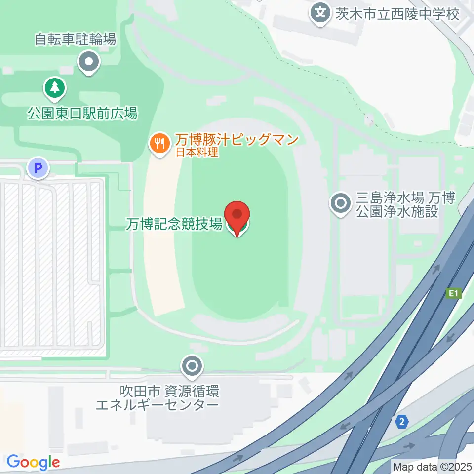 万博記念競技場周辺のホテル一覧地図