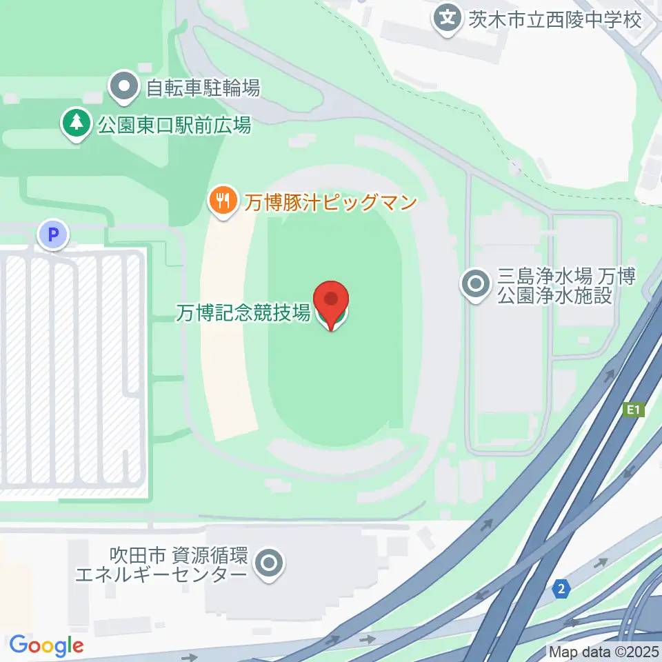 万博記念競技場周辺のホテル一覧地図