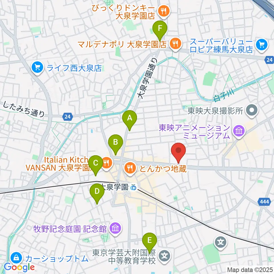 大泉学園 in F（インエフ）周辺のホテル一覧地図