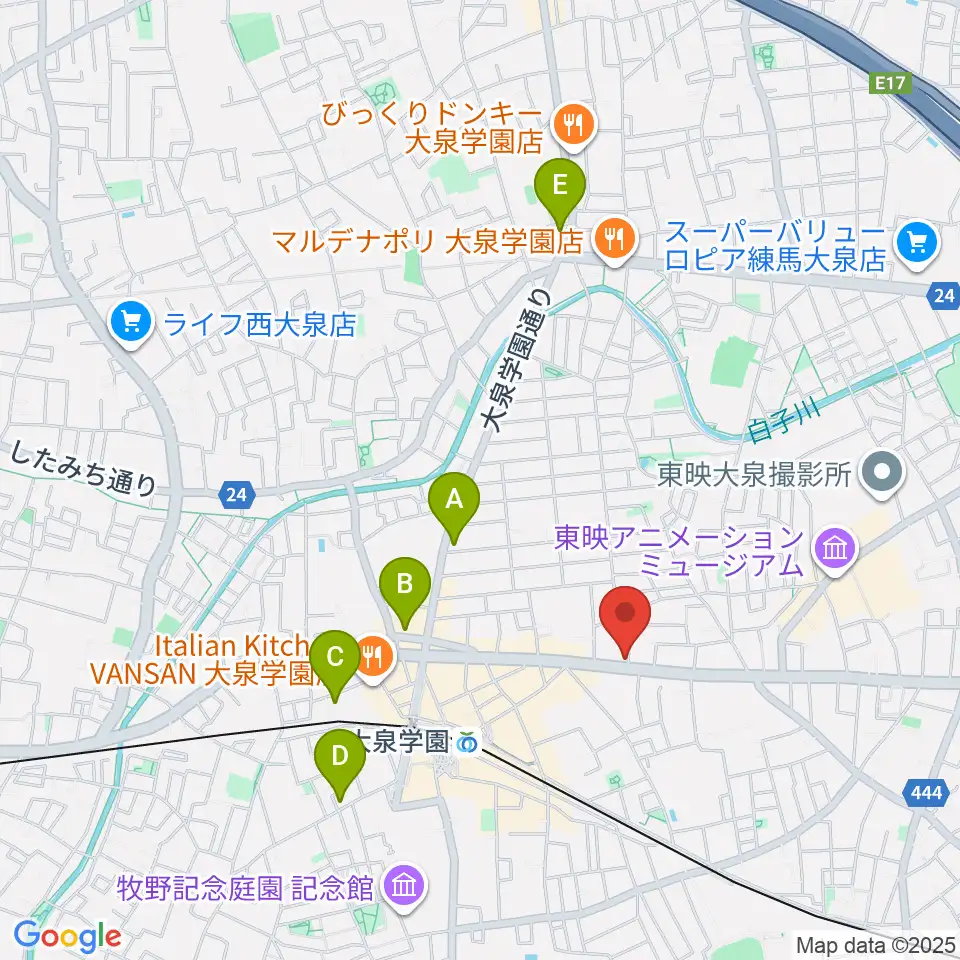 大泉学園 in F（インエフ）周辺のホテル一覧地図