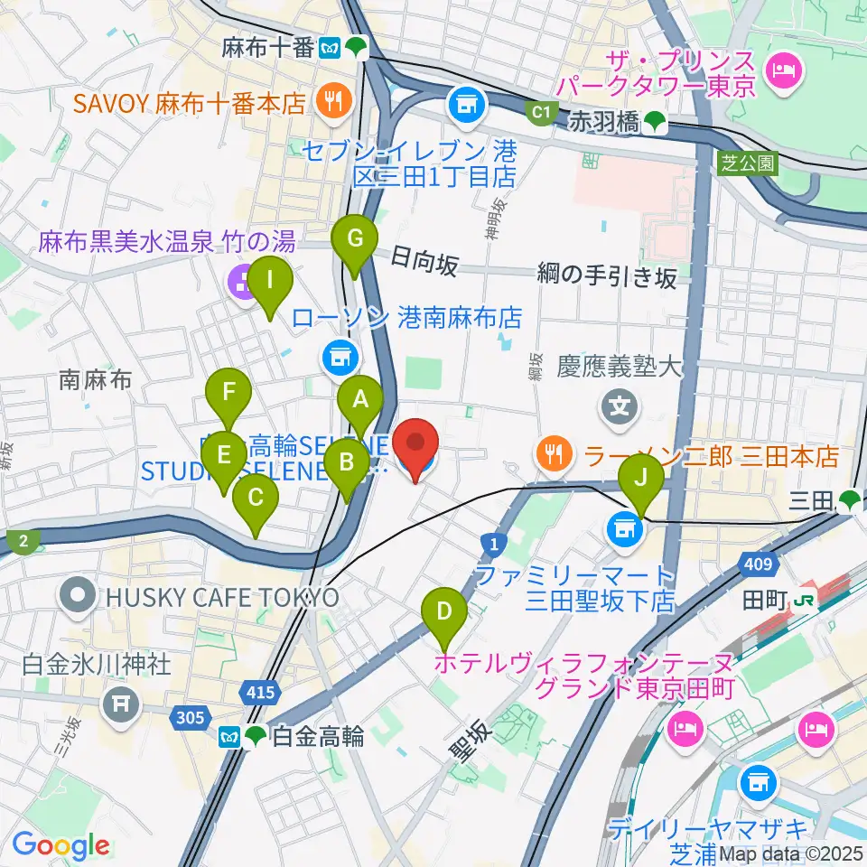 白金高輪セレネb2周辺のホテル一覧地図