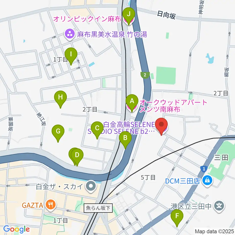 白金高輪セレネb2周辺のホテル一覧地図