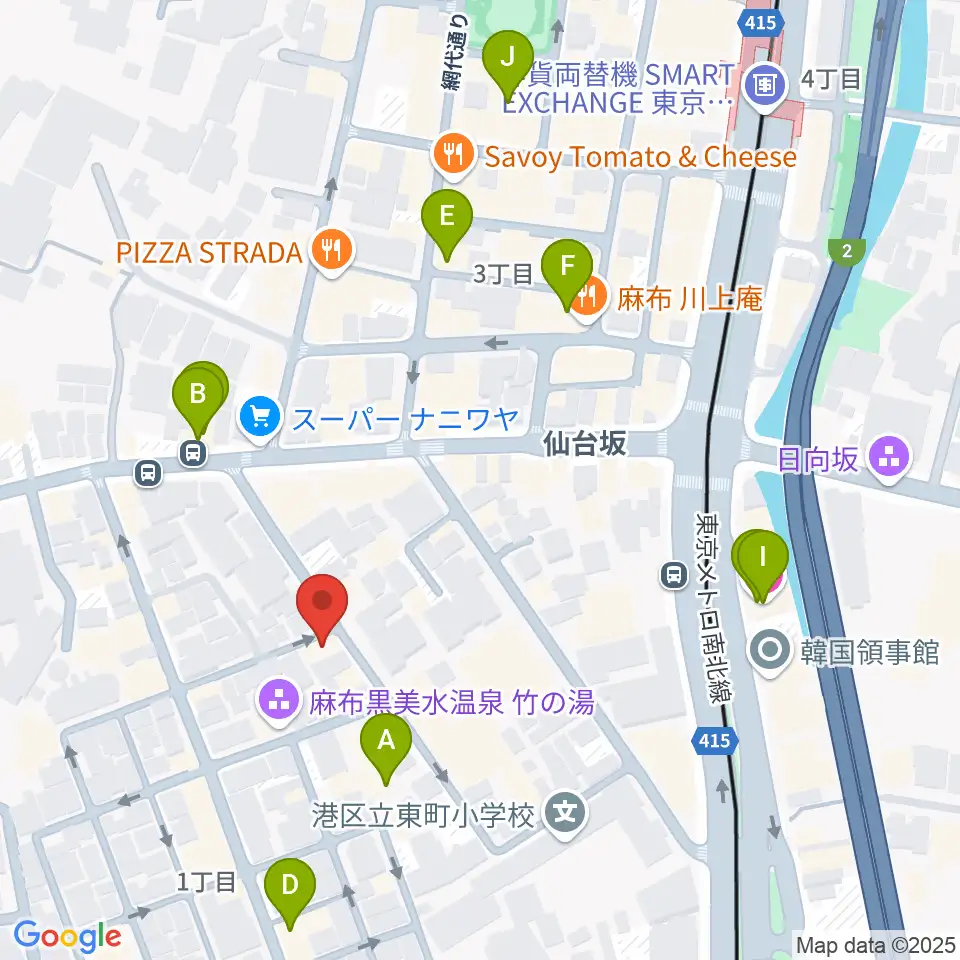 TOKYO麻布ミュージックセンター周辺のホテル一覧地図