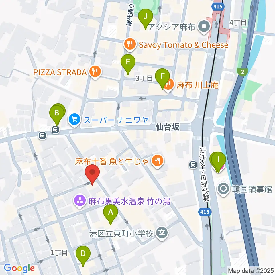 TOKYO麻布ミュージックセンター周辺のホテル一覧地図